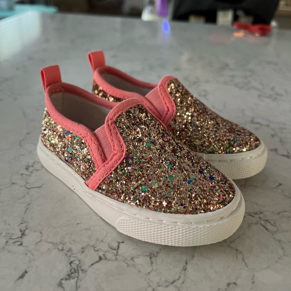 Cat & Jack toddler glitter slip ons